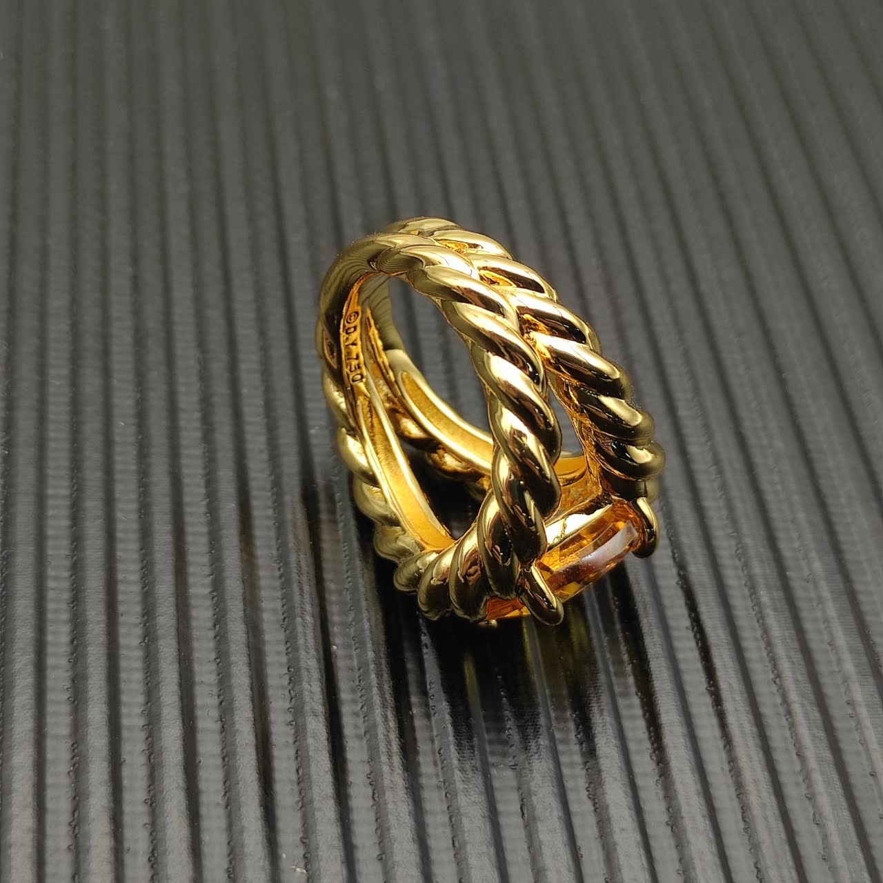 David Yurman Gold Citrine Ring